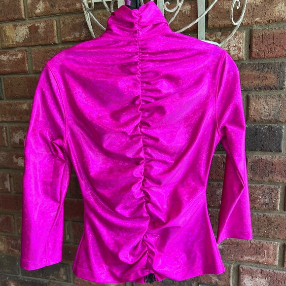 bebe Jackets & Coats Bebe Hot Pink Hologram Jacket Poshmark